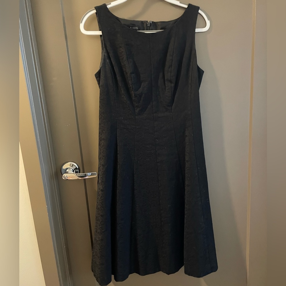 Black brocade dress